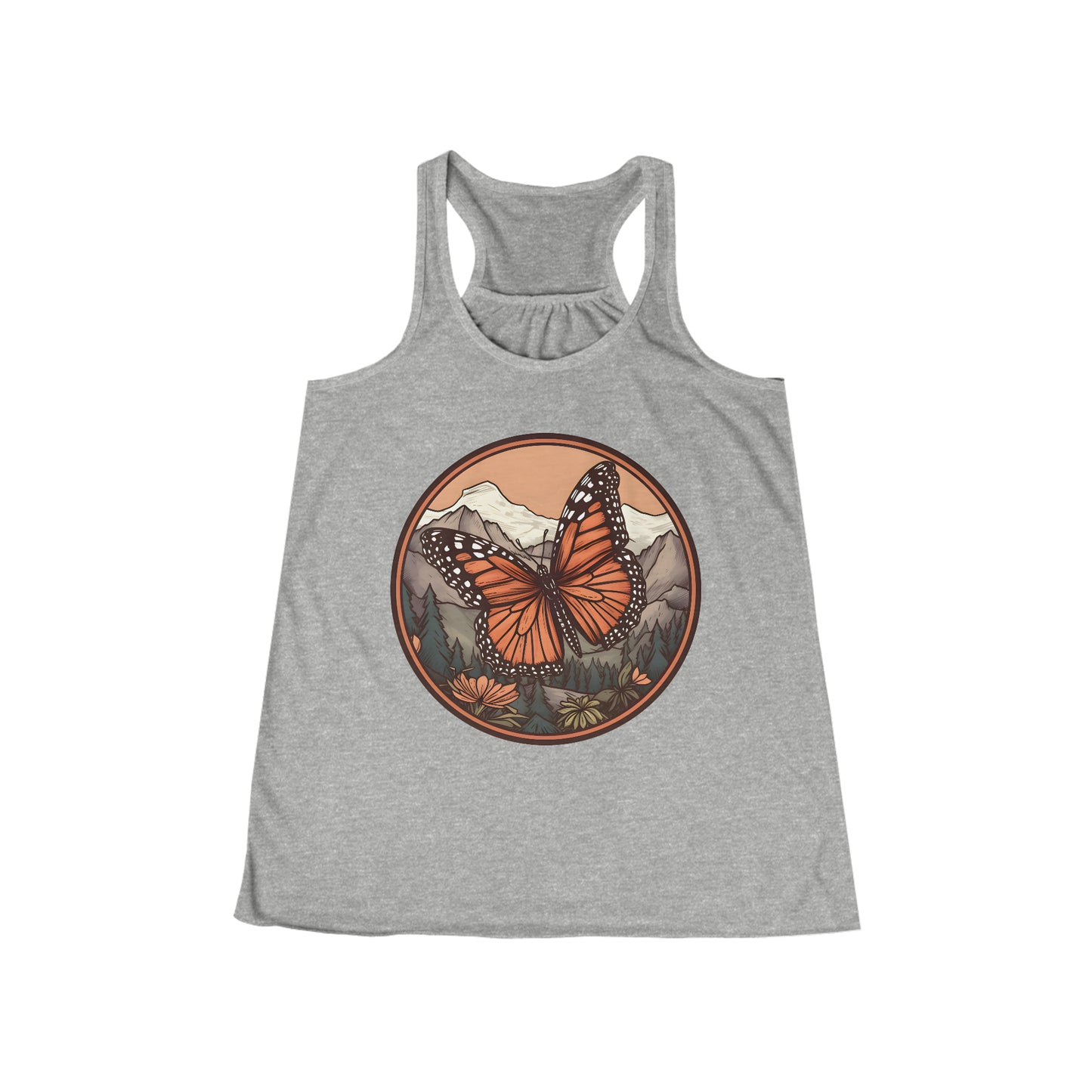 Monarch Butterfly Flowy Racerback Tank (Women's)