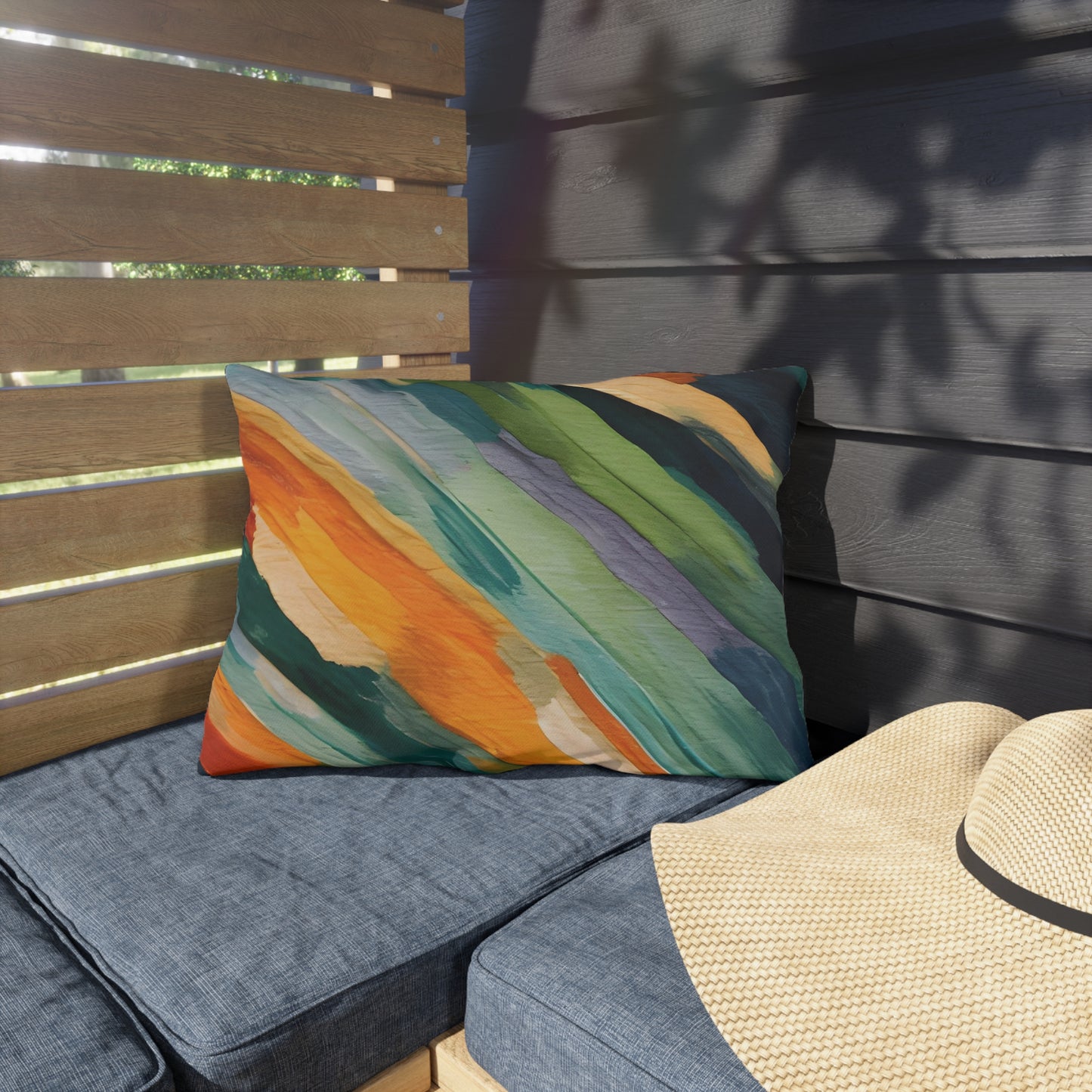 Colorful Brushstrokes Outdoor Pillows