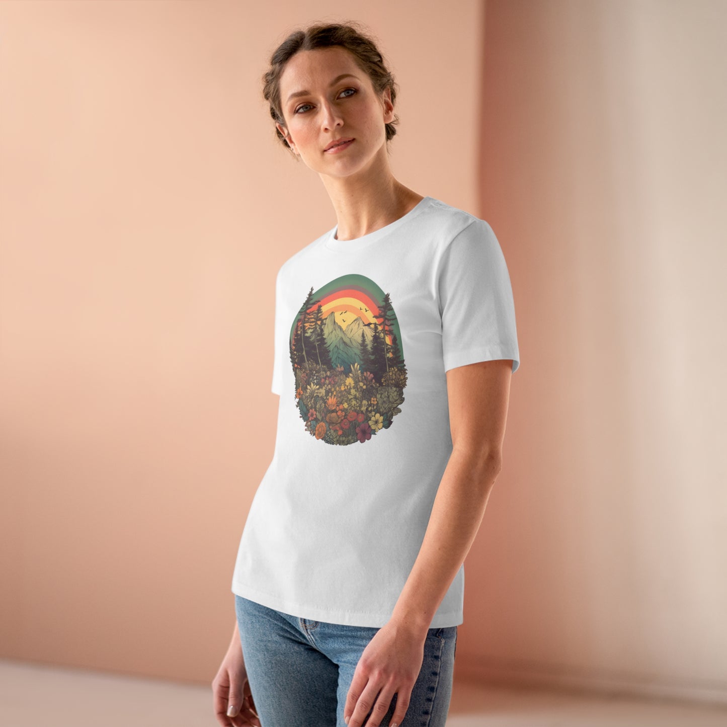 Vintage Style Rainbow Tee (Women's)
