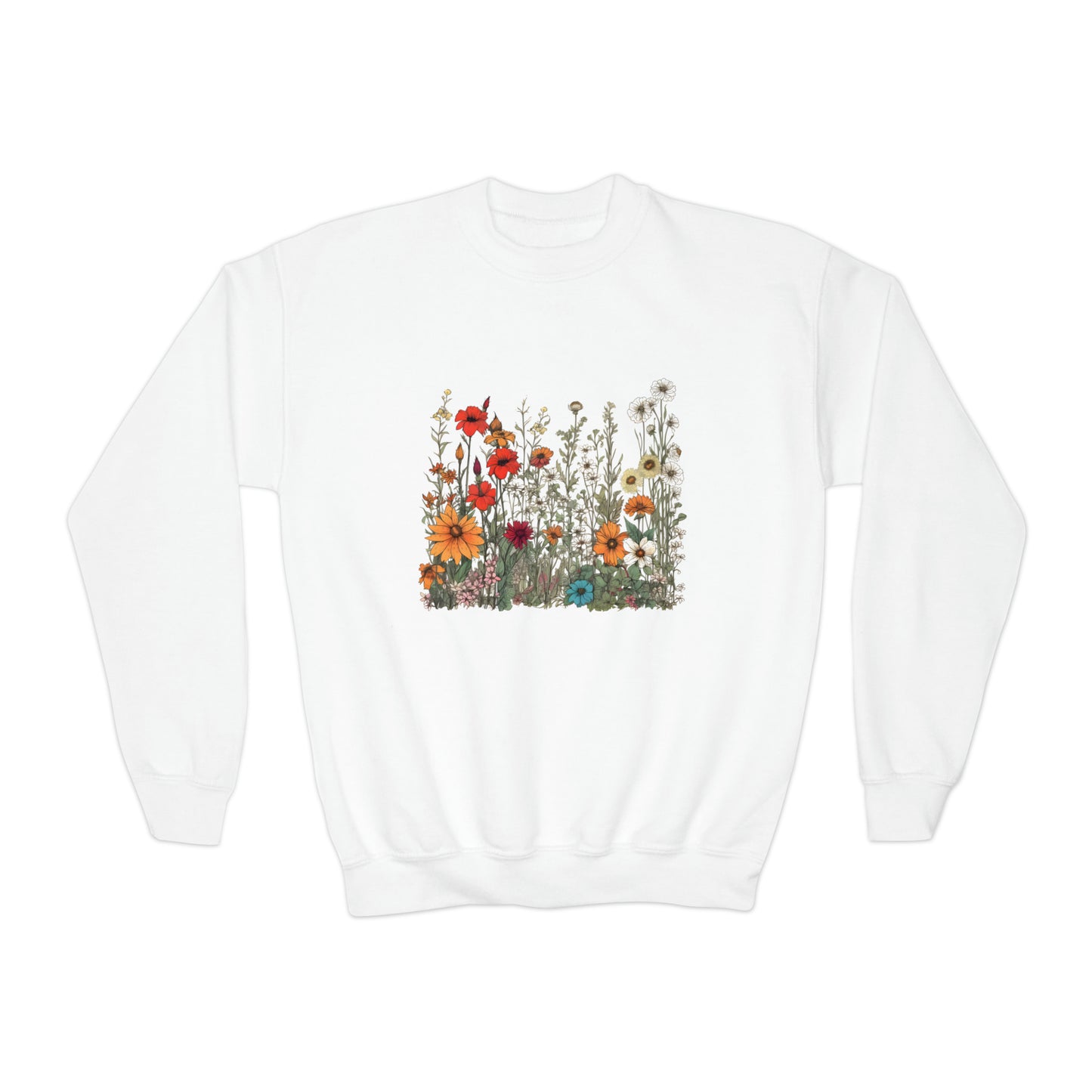 Vintage-Inspired Wildflowers Sweatshirt (Youth)