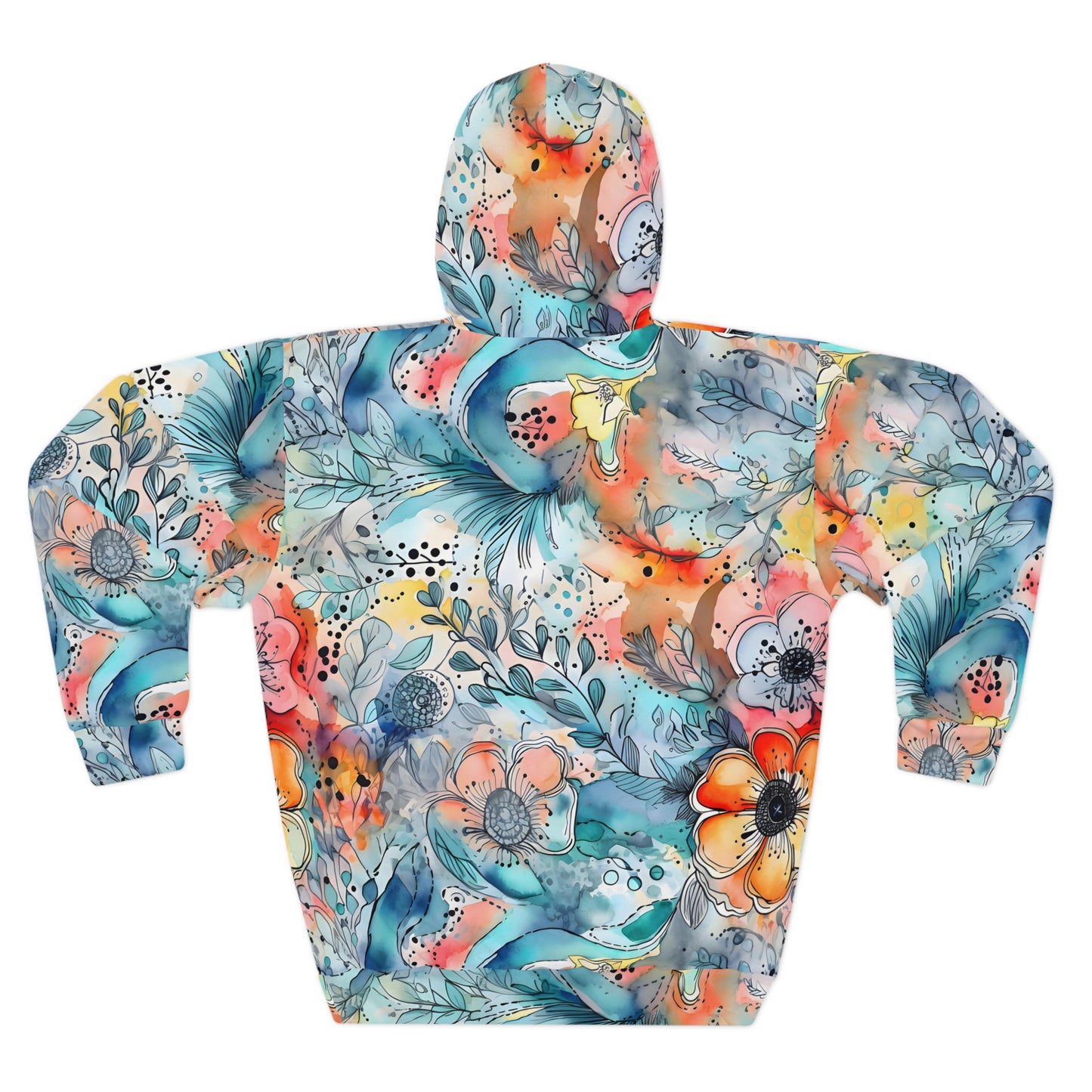 Watercolor Floral Premium Pullover Hoodie (Unisex)
