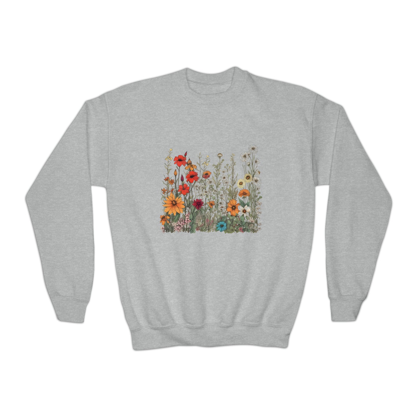Vintage-Inspired Wildflowers Sweatshirt (Youth)