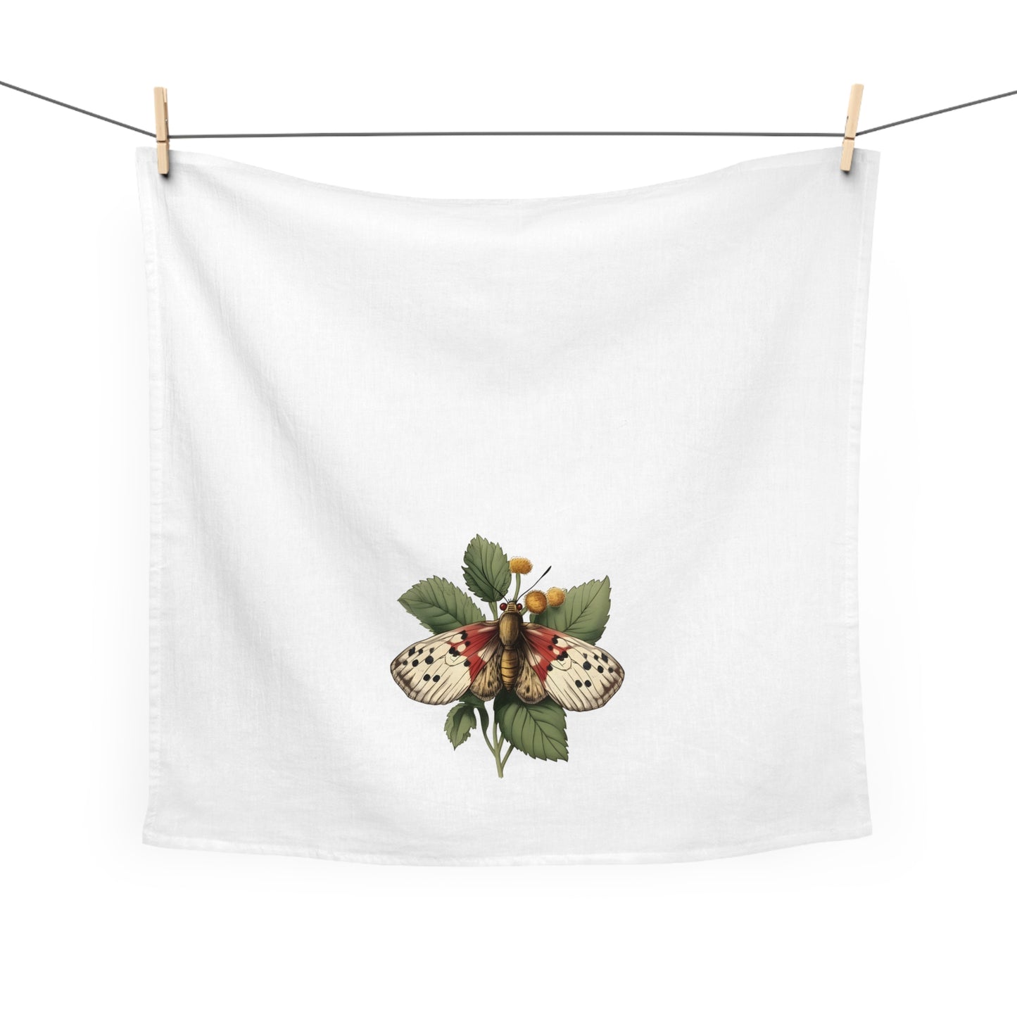 Cottagecore Moth Tea Towel