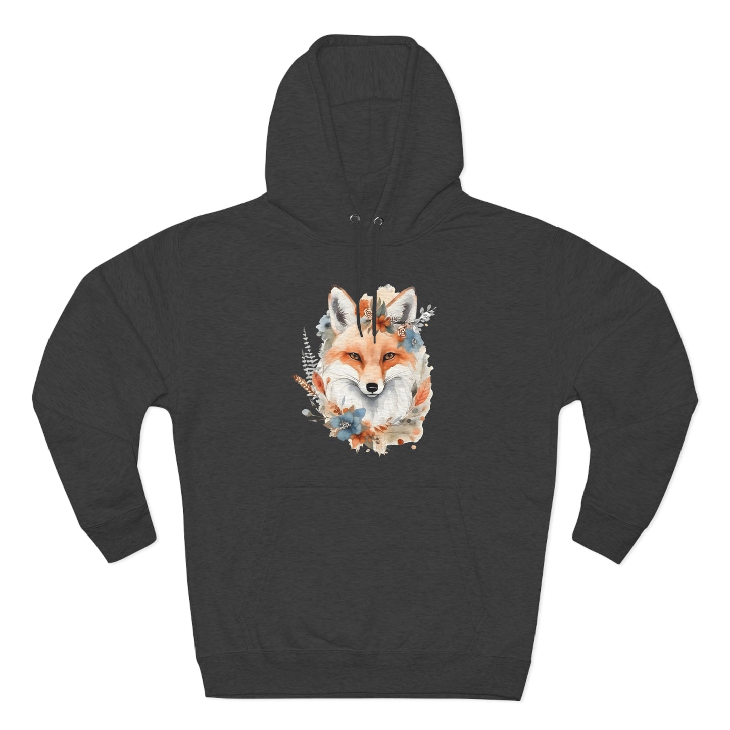 Watercolor Fox and Flowers Hoodie (Unisex)