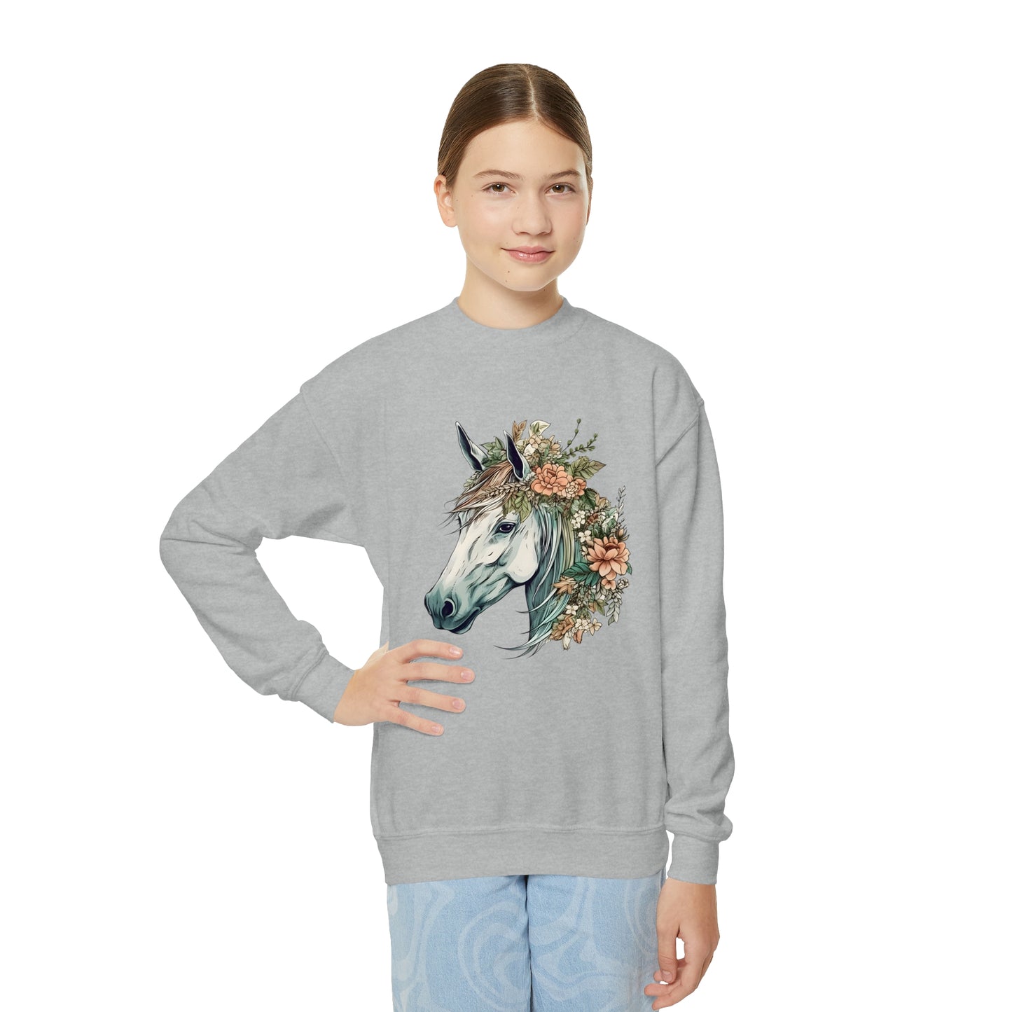 Floral Horse Sweatshirt (Youth)