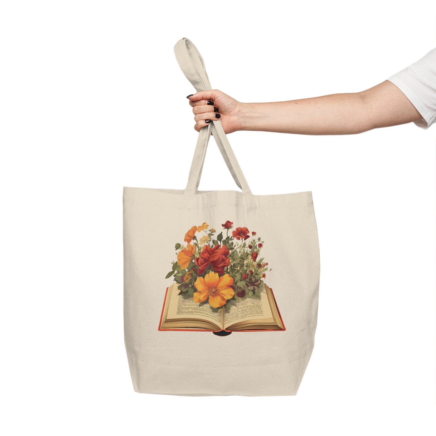 Blooming Book Shopping Tote