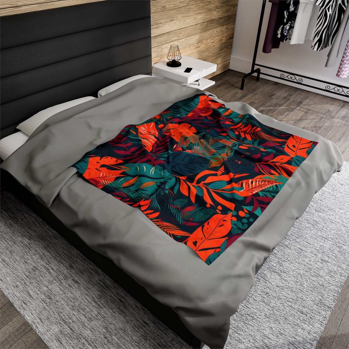 Jungle Print Plush Blanket