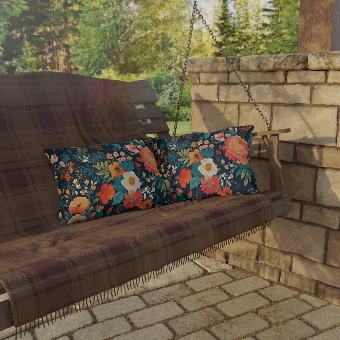 Vibrant Floral Outdoor Pillows