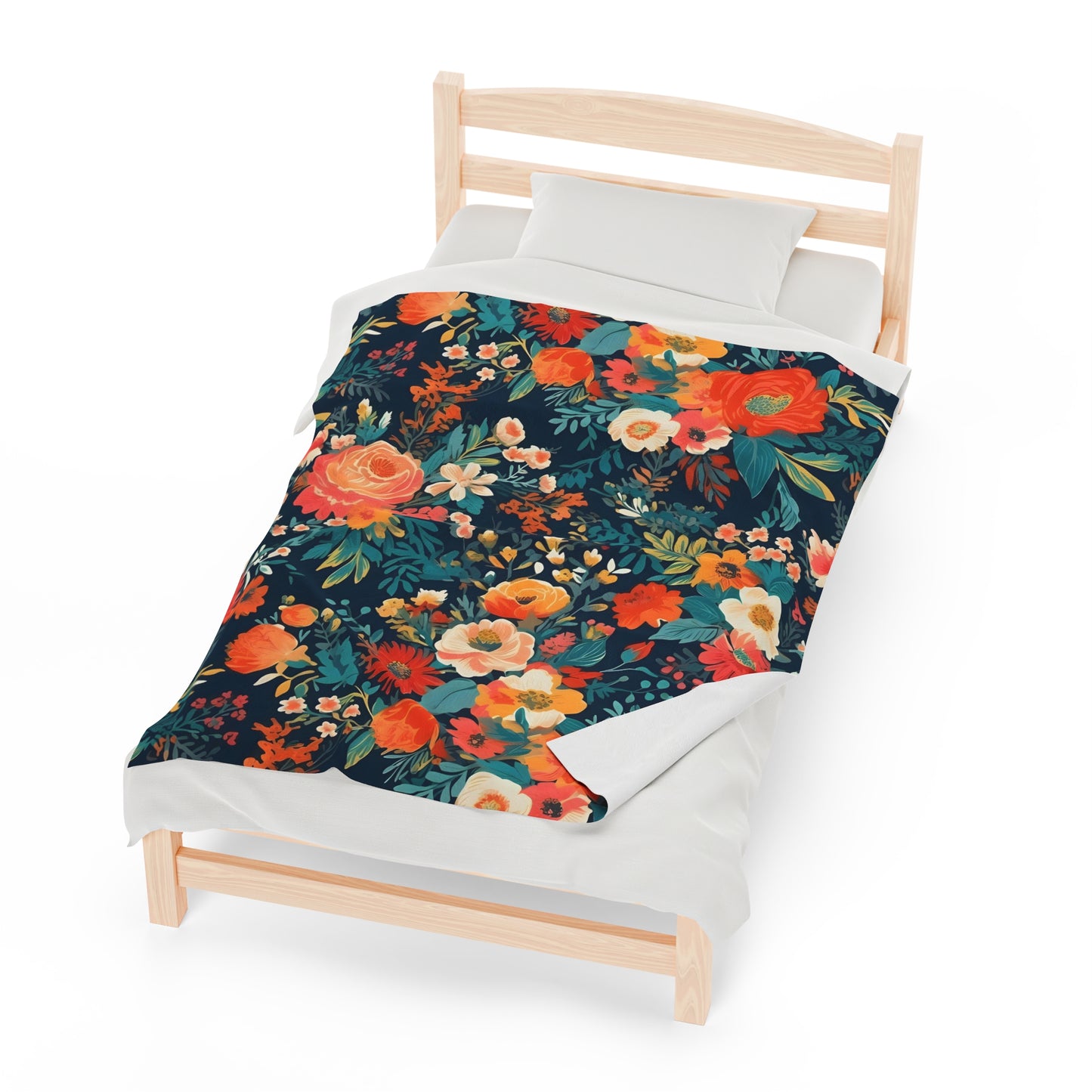 Vibrant Floral Plush Blanket