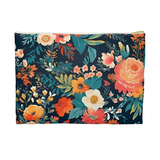 Vibrant Florals Accessory Pouch