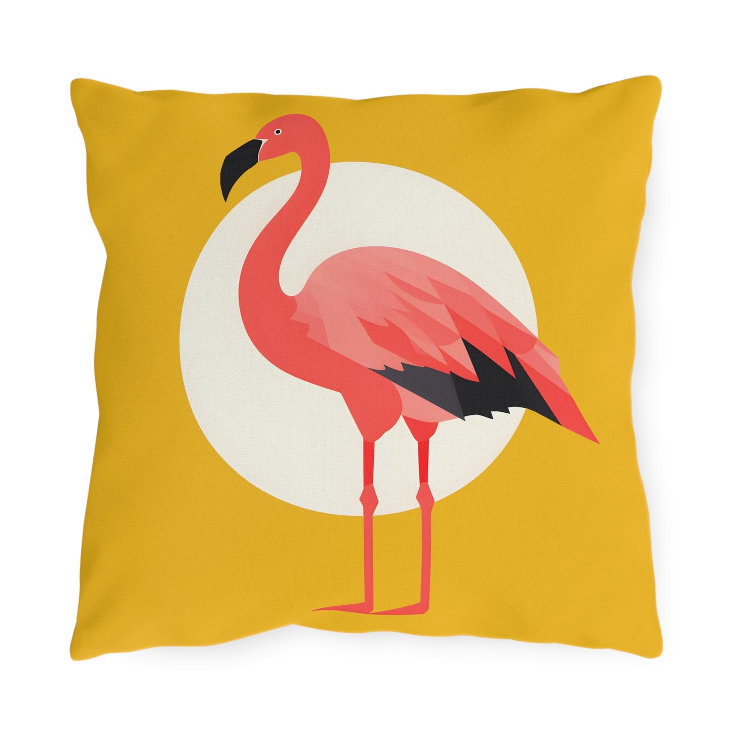 Flamingo and Moon Outdoor Pillows