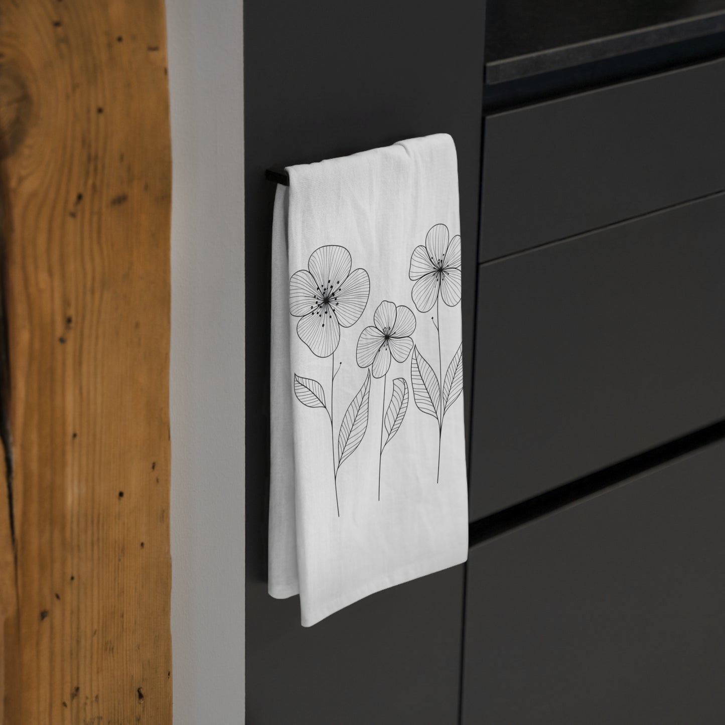 Simple Flowers Tea Towel