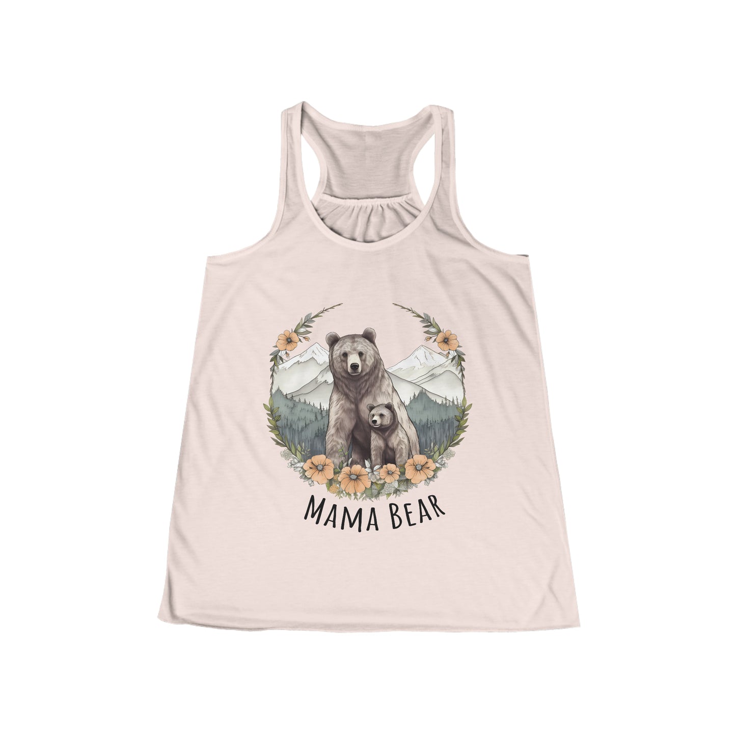 Mama Bear Flowy Racerback Tank (Women's)