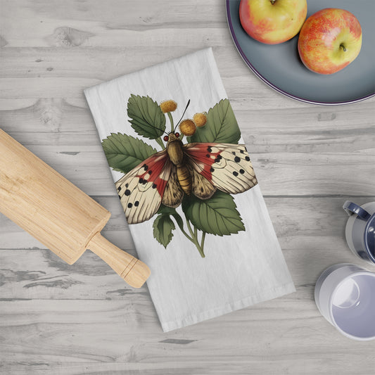 Cottagecore Moth Tea Towel