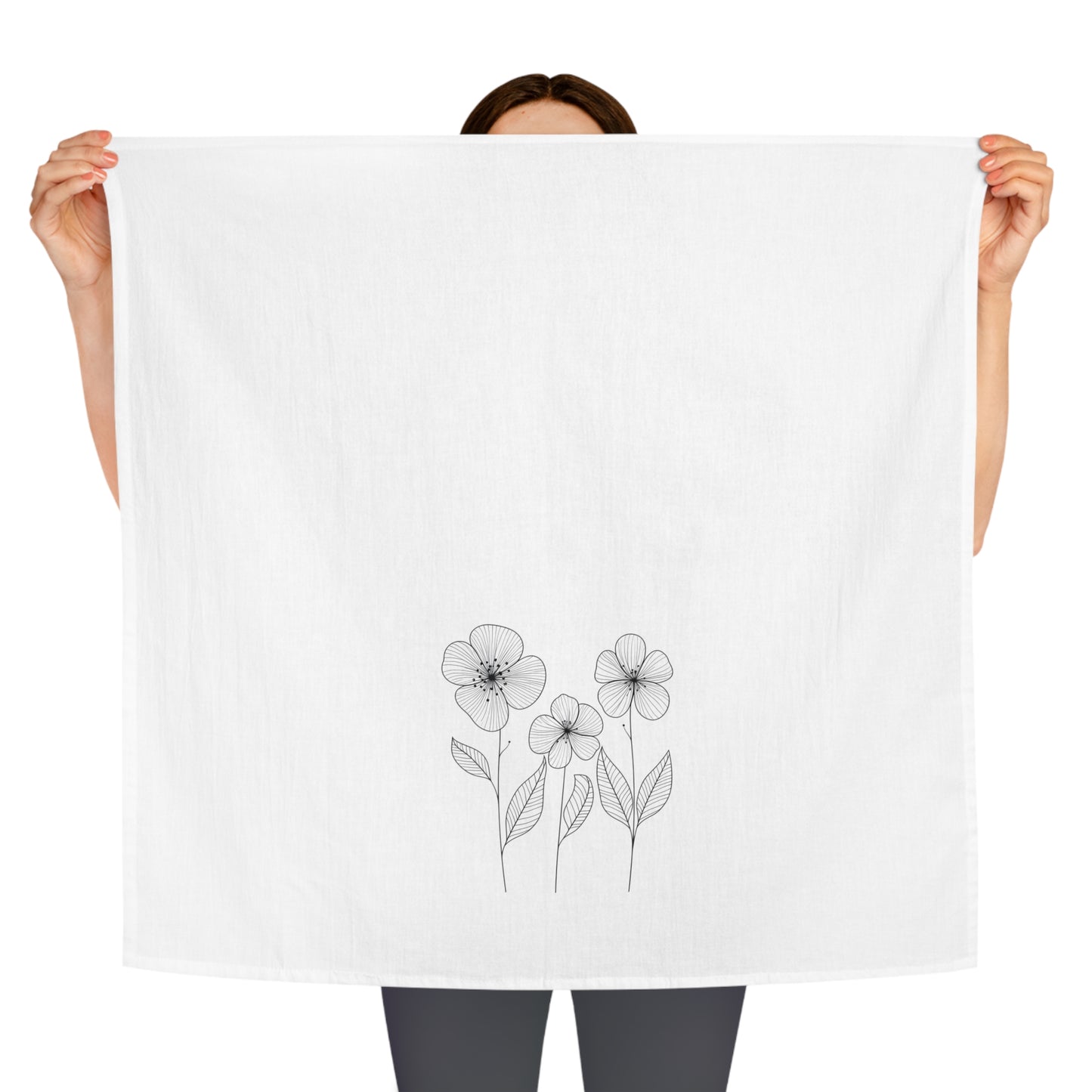 Simple Flowers Tea Towel
