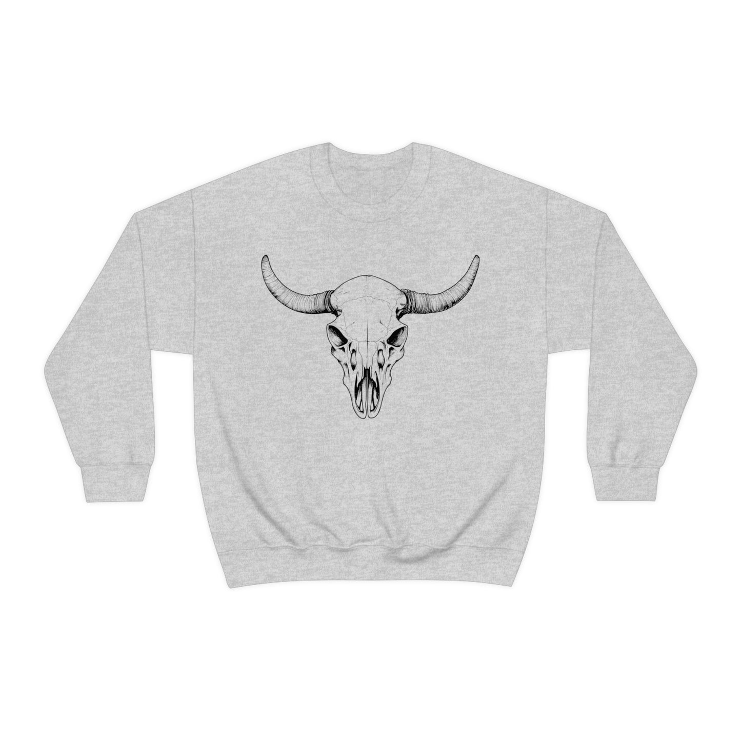 Bull Horn Heavy Blend Crewneck Sweatshirt (Unisex)