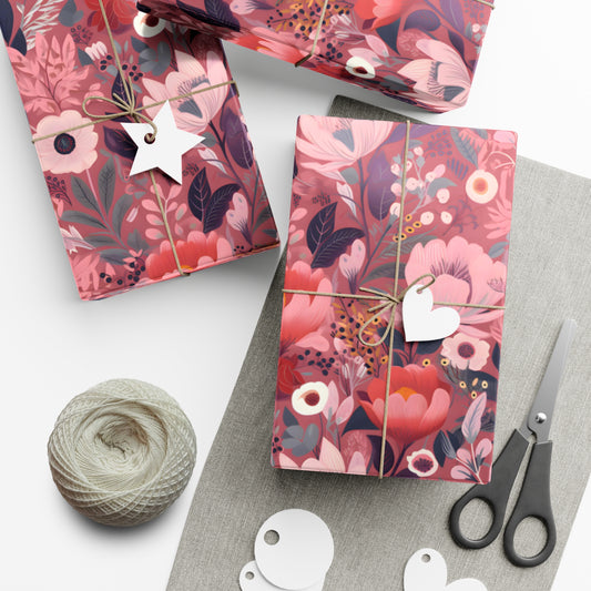 Pink Botanicals Gift Wrapping Paper