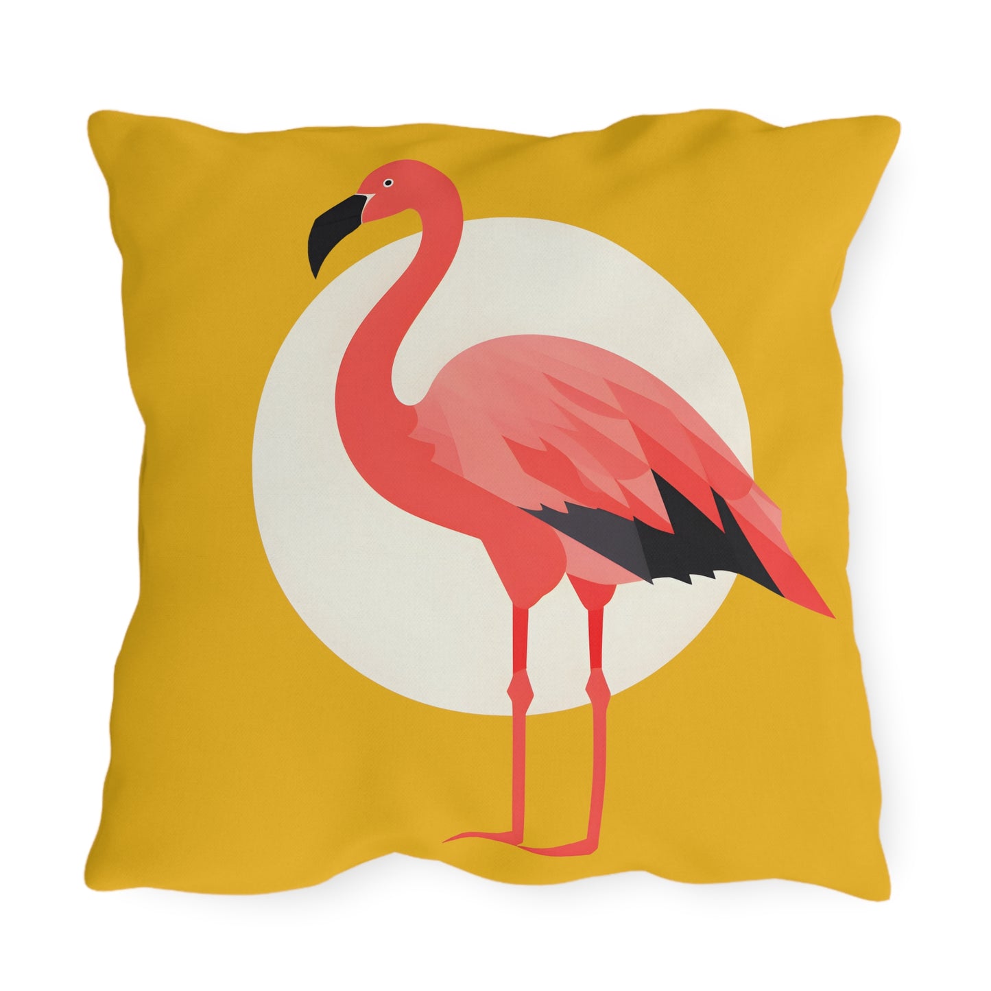 Flamingo and Moon Outdoor Pillows