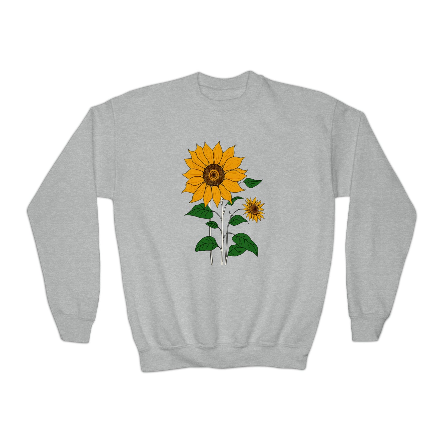 Sunflower Illustration Sweatshirt (Youth)