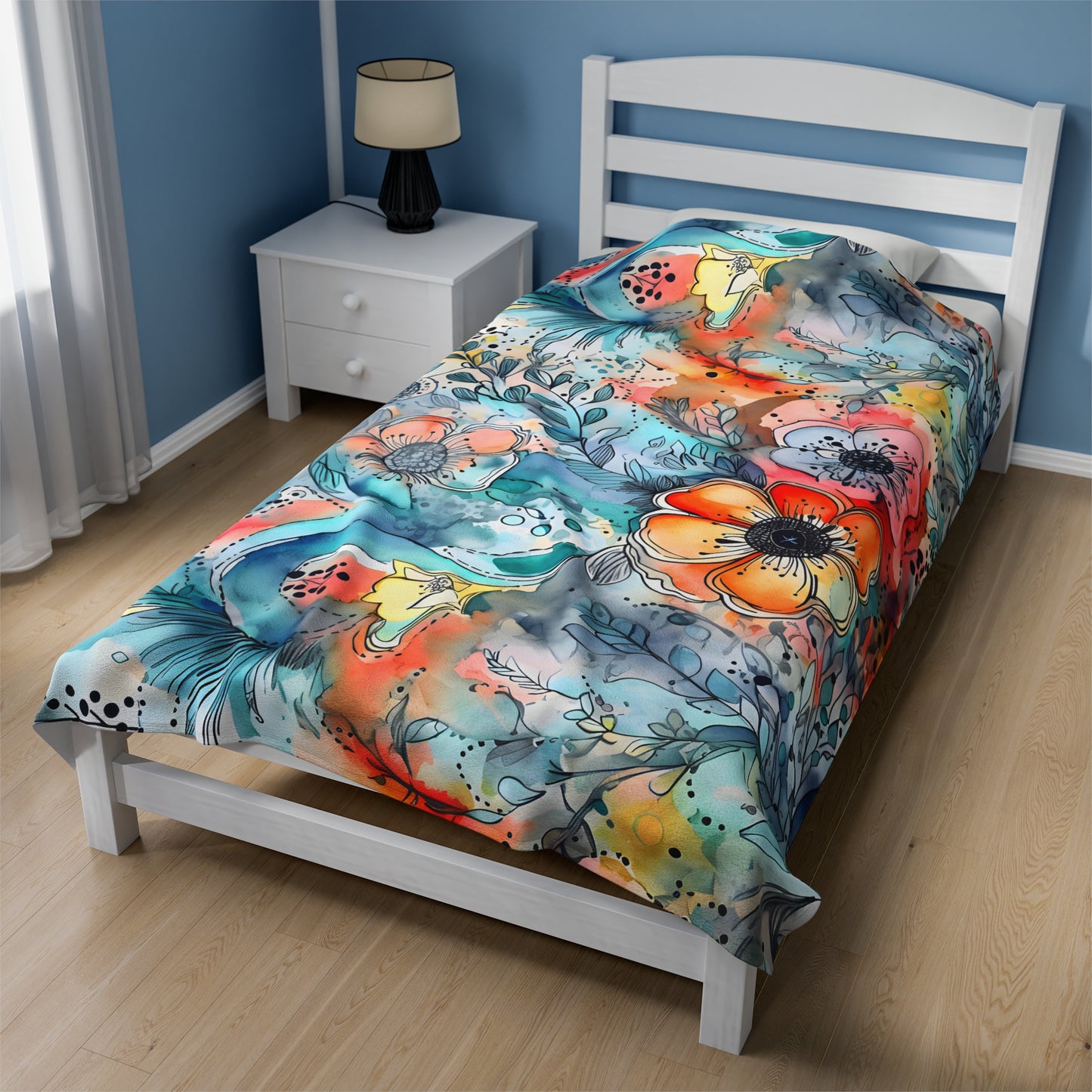 Abstract Watercolors Plush Blanket