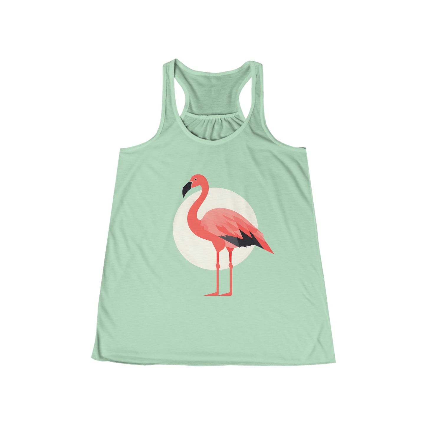 Flamingo and Moon Flowy Racerback Tank (Women's)