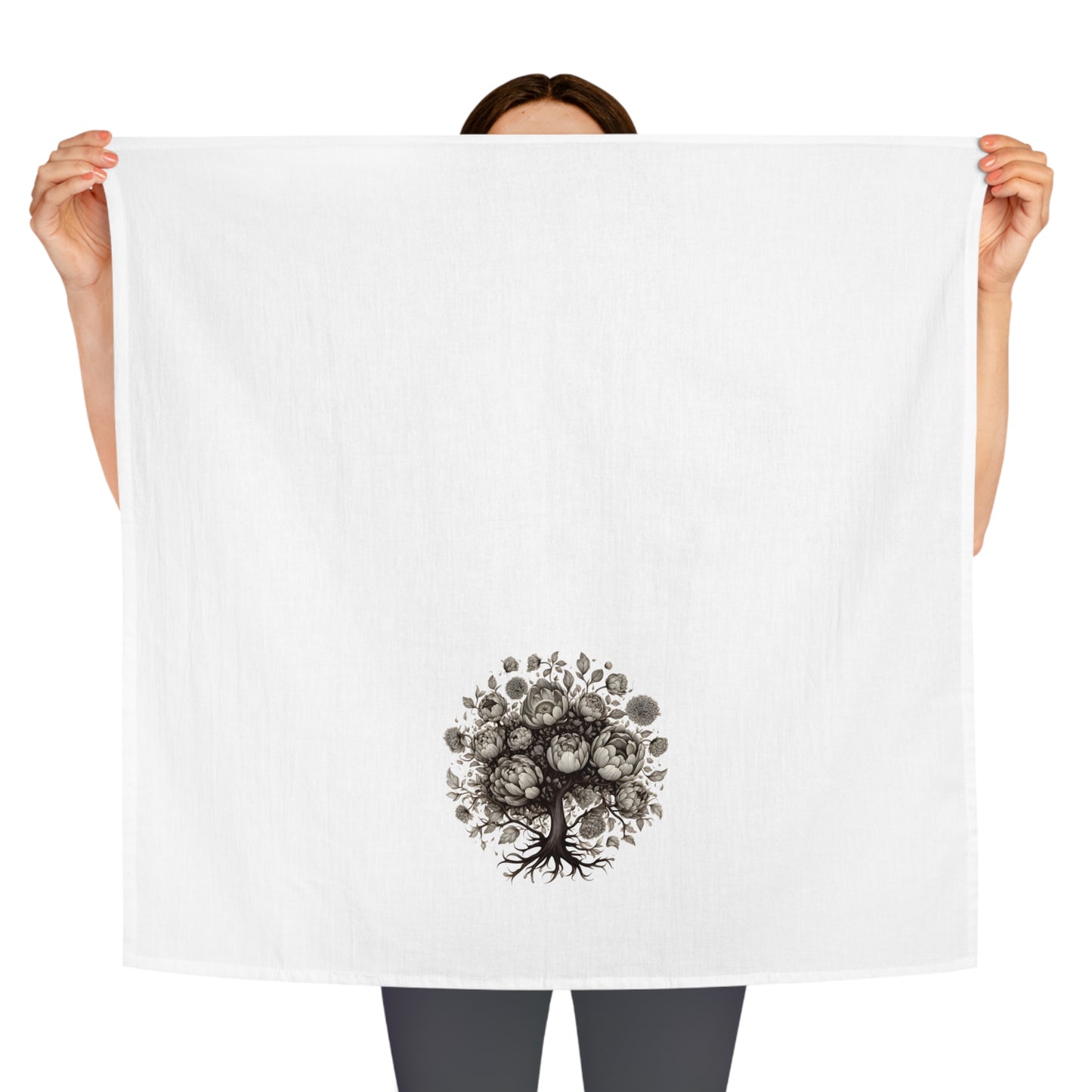 Peony Tree Tea Towel