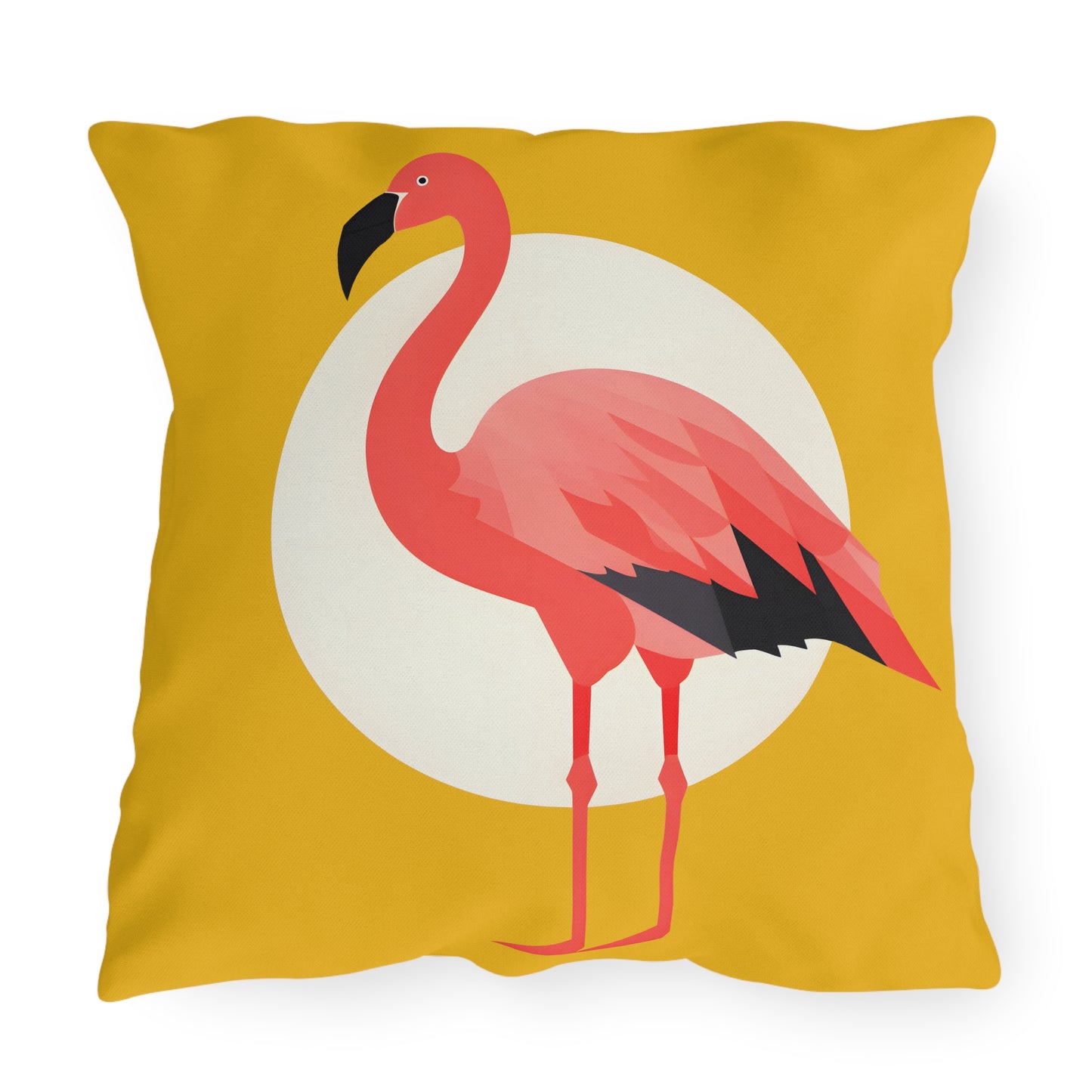 Flamingo and Moon Outdoor Pillows