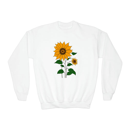 Sunflower Illustration Sweatshirt (Youth)