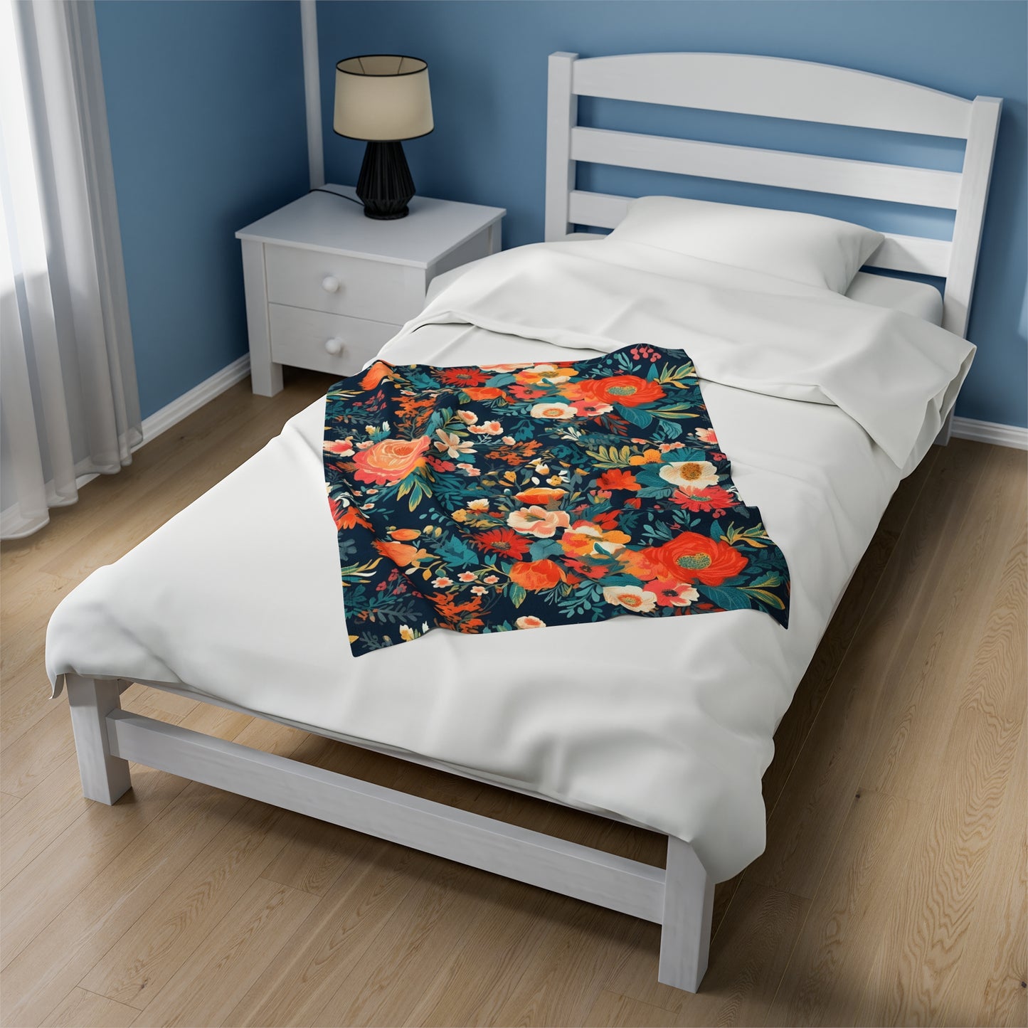 Vibrant Floral Plush Blanket