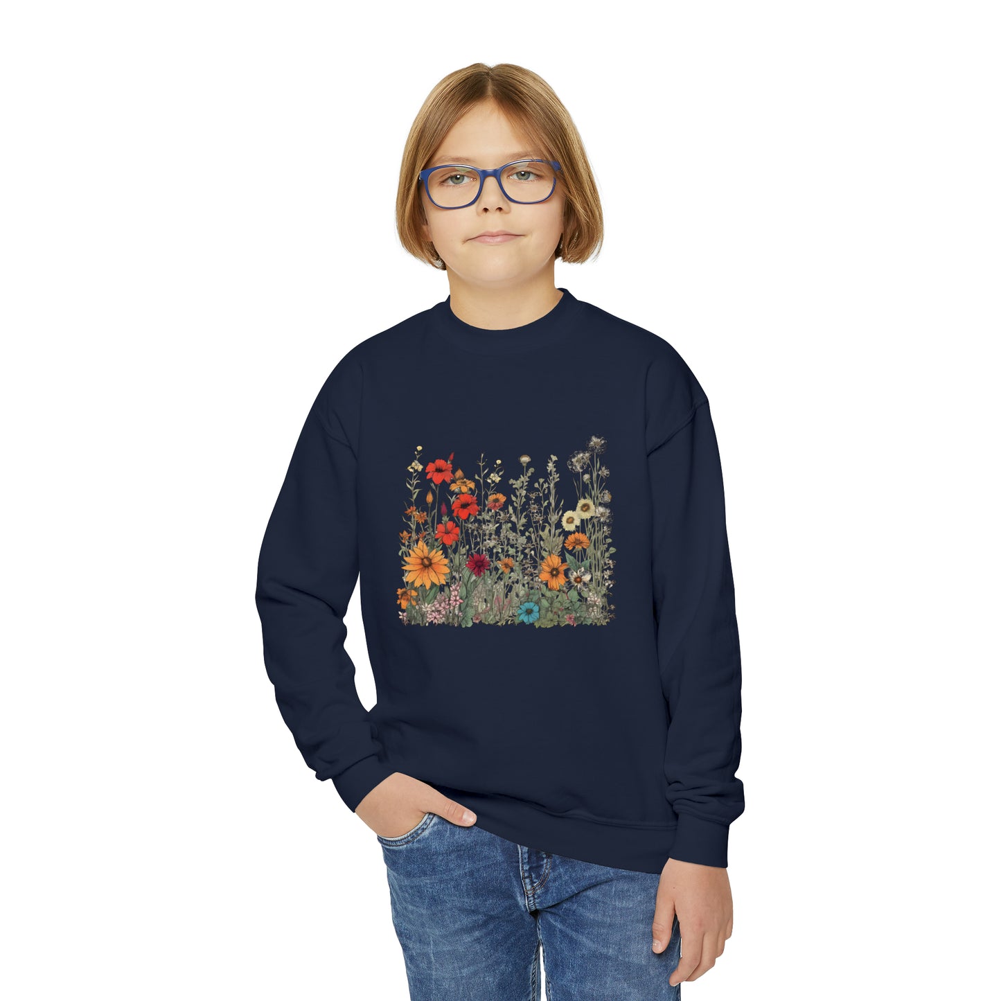 Vintage-Inspired Wildflowers Sweatshirt (Youth)