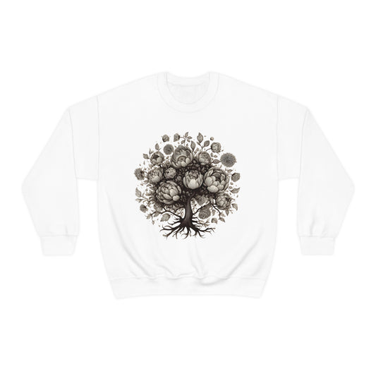 Peony Tree Crewneck Sweatshirt (Unisex)