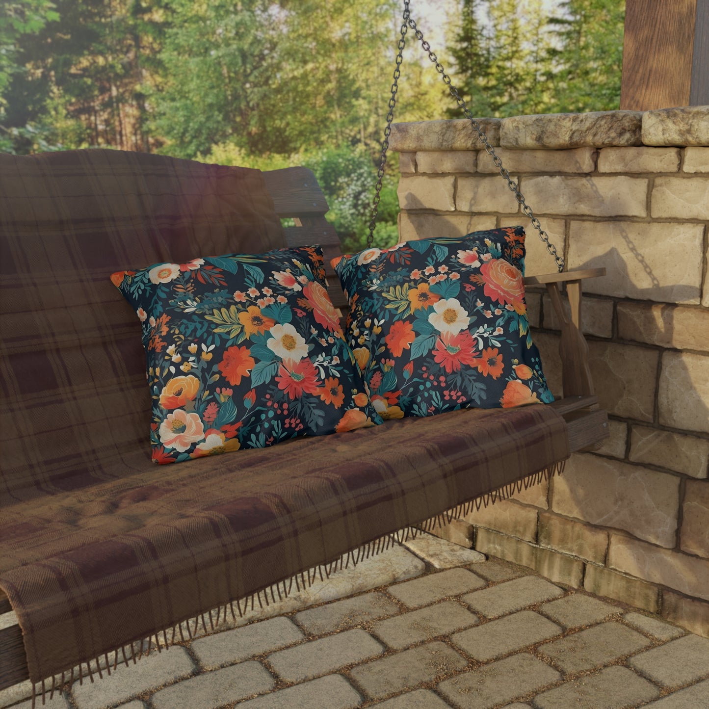 Vibrant Floral Outdoor Pillows