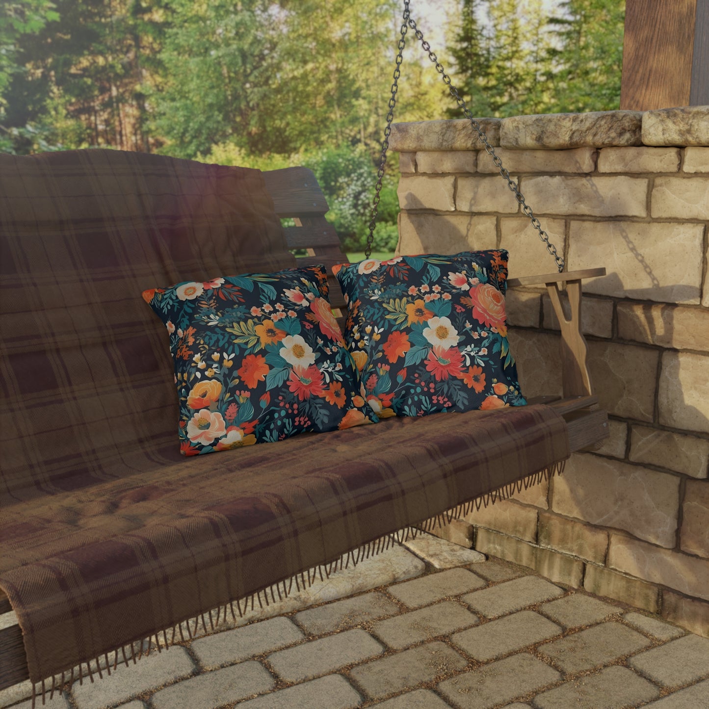 Vibrant Floral Outdoor Pillows