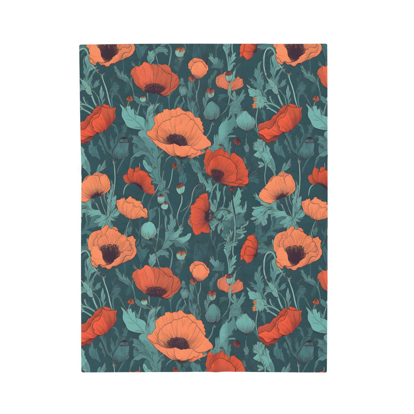 Poppies Plush Blanket