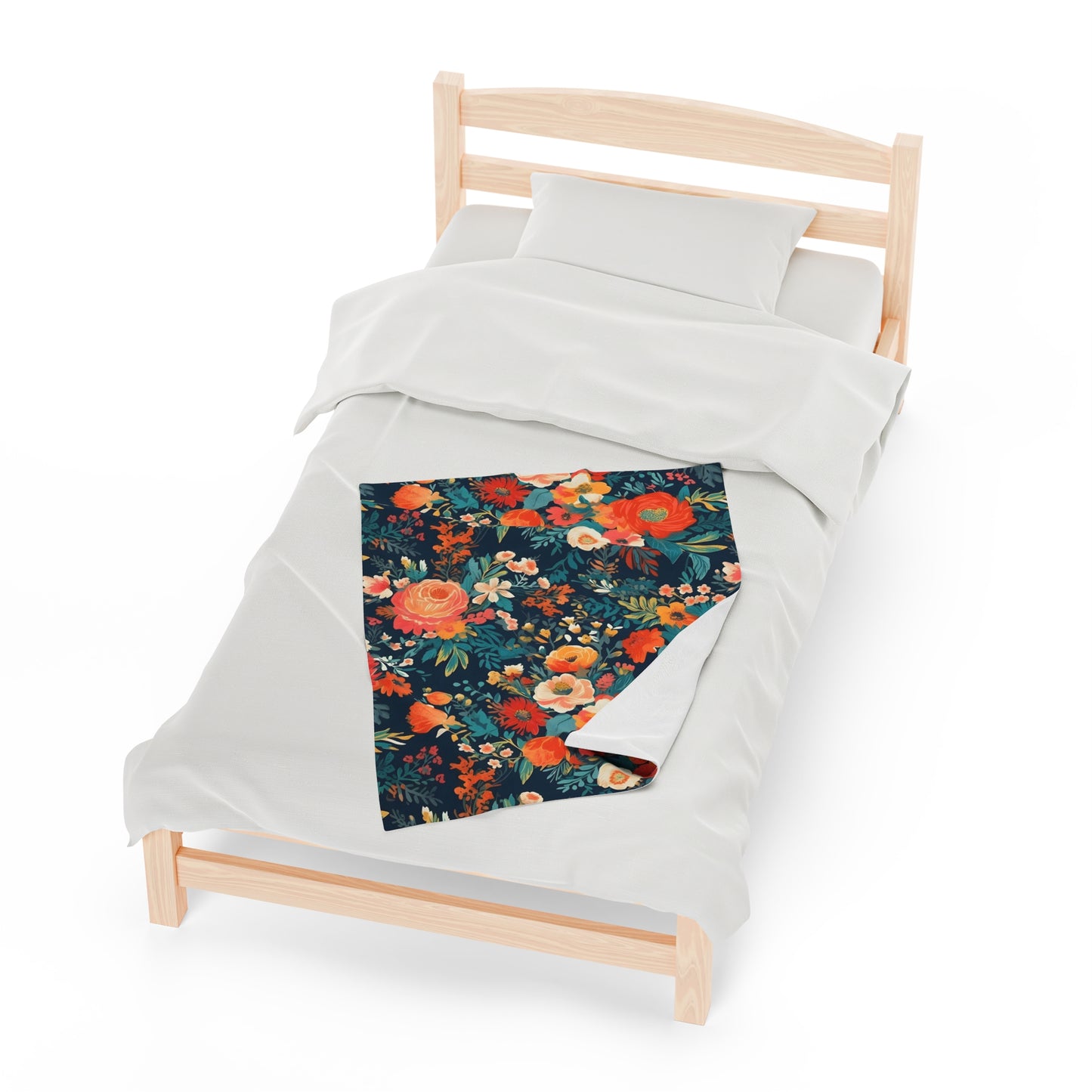 Vibrant Floral Plush Blanket