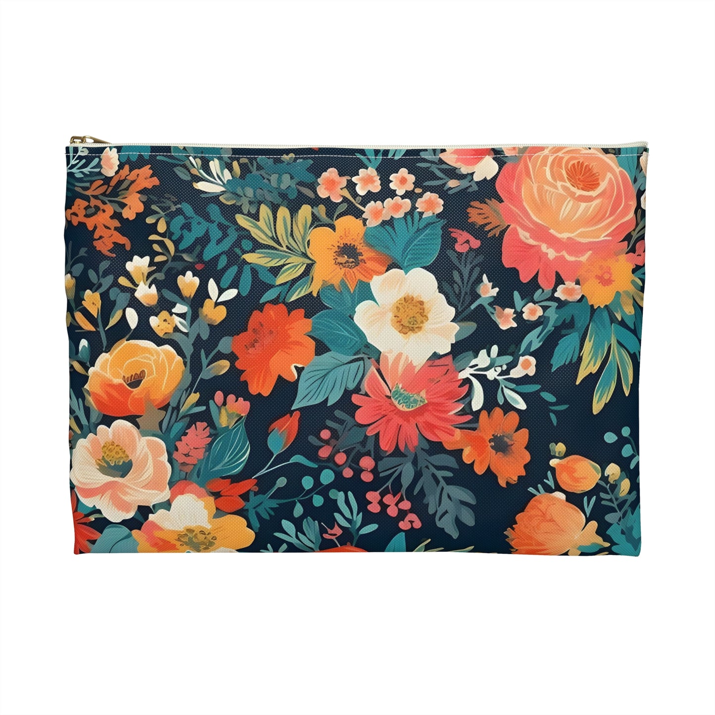 Vibrant Florals Accessory Pouch