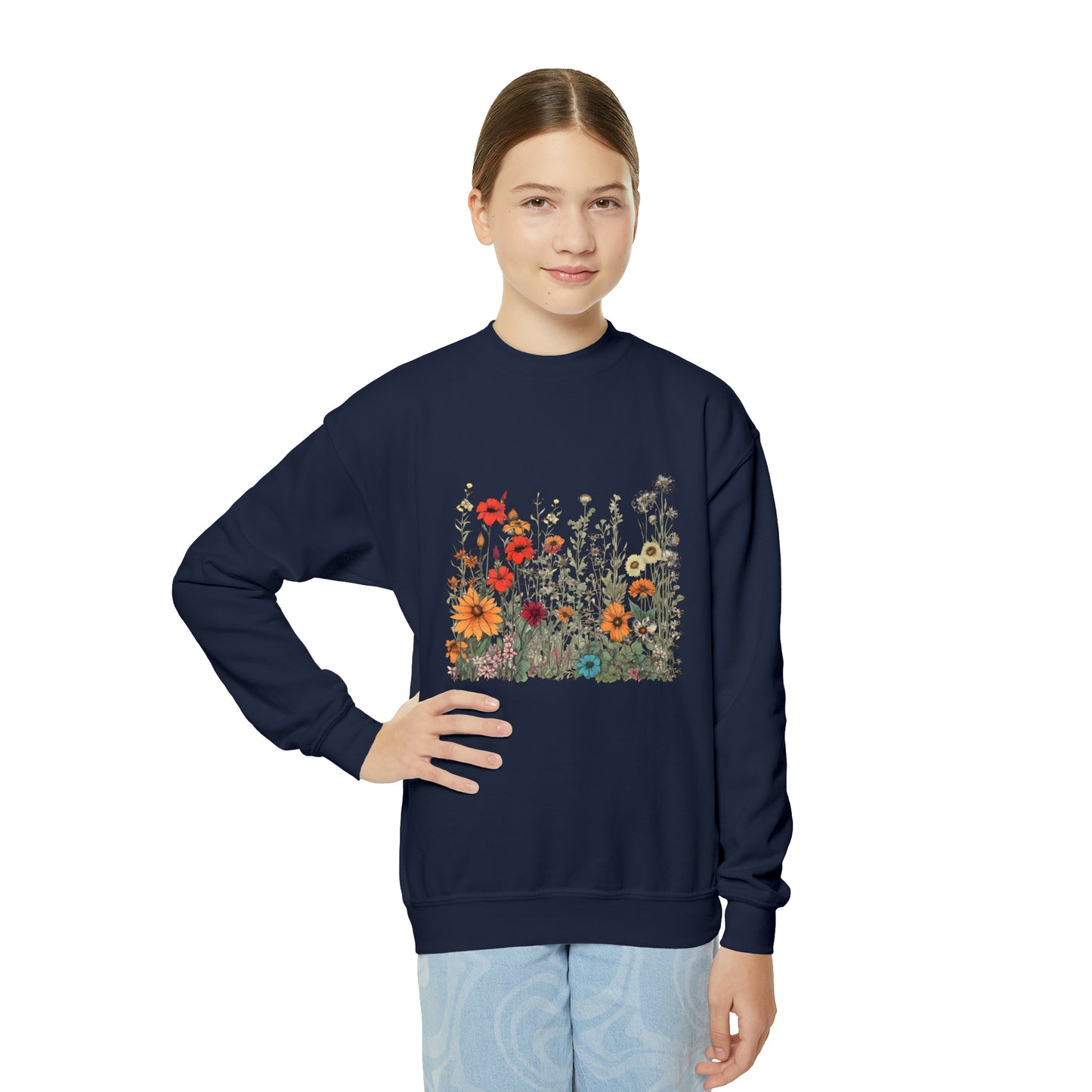 Vintage-Inspired Wildflowers Sweatshirt (Youth)