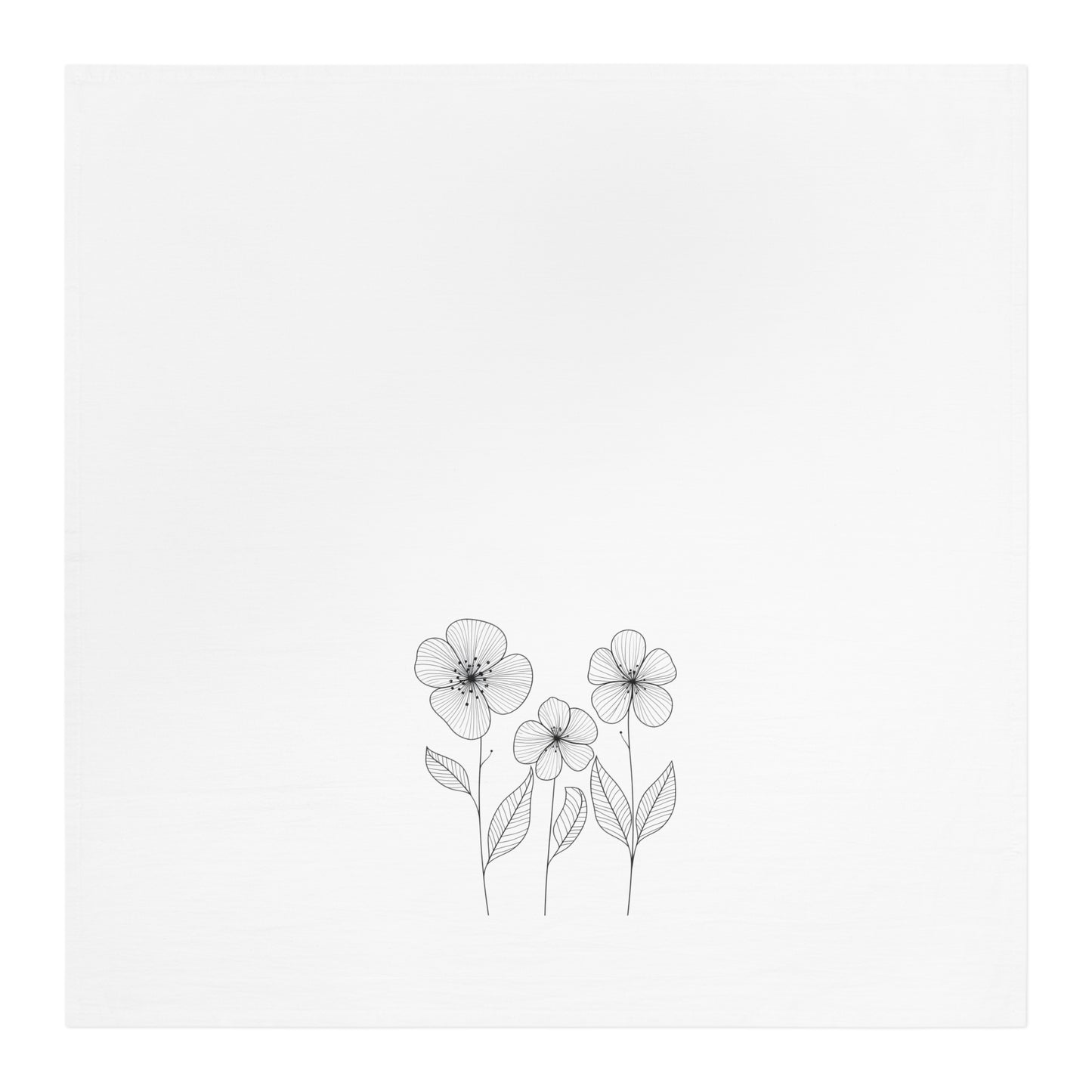 Simple Flowers Tea Towel