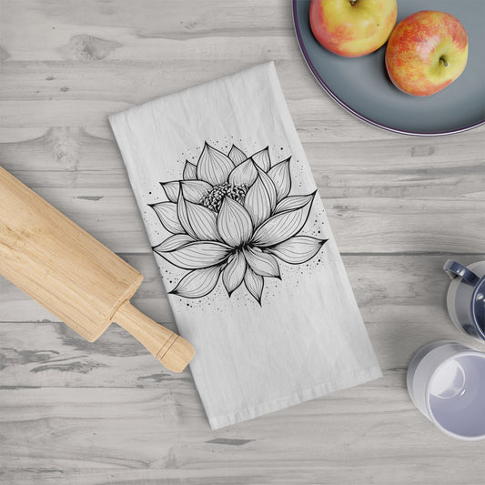 Lotus Flower Tea Towel