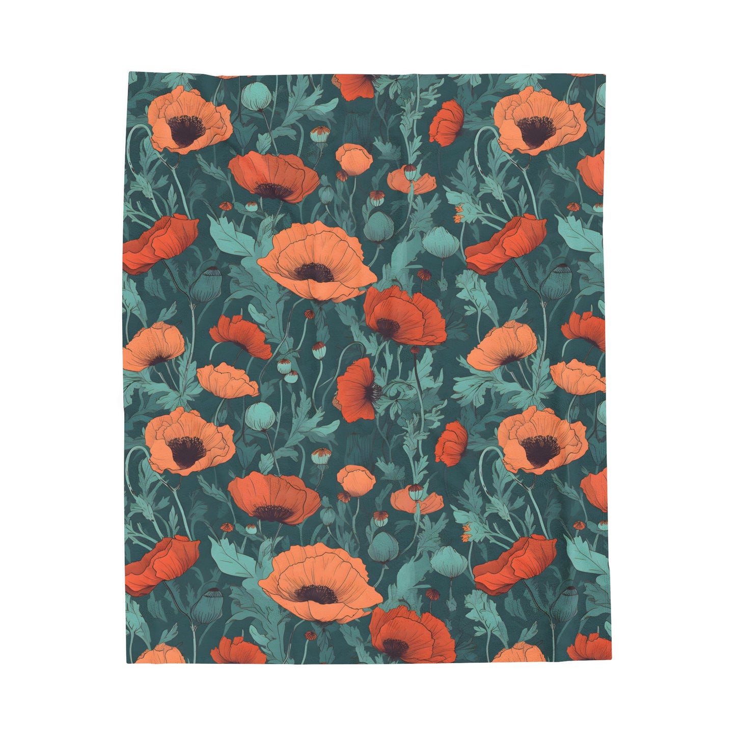 Poppies Plush Blanket