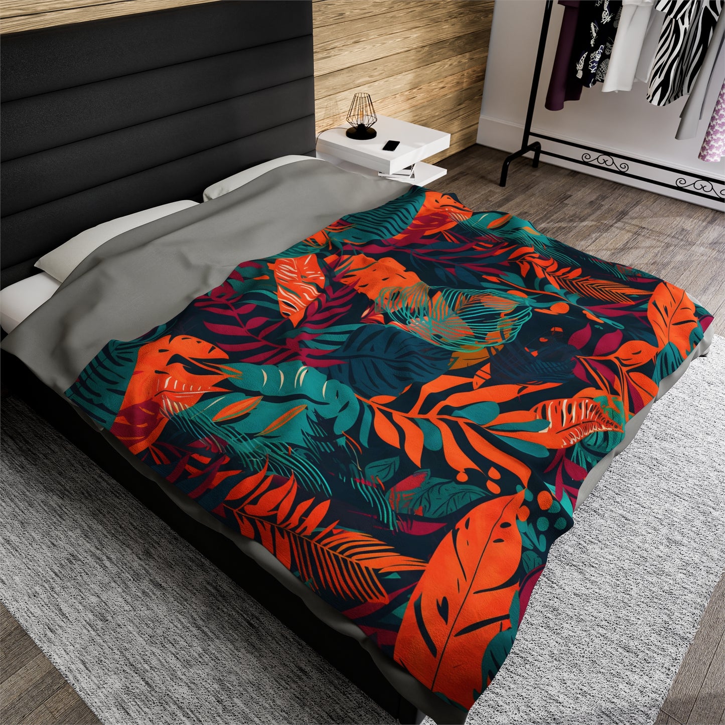 Jungle Print Plush Blanket