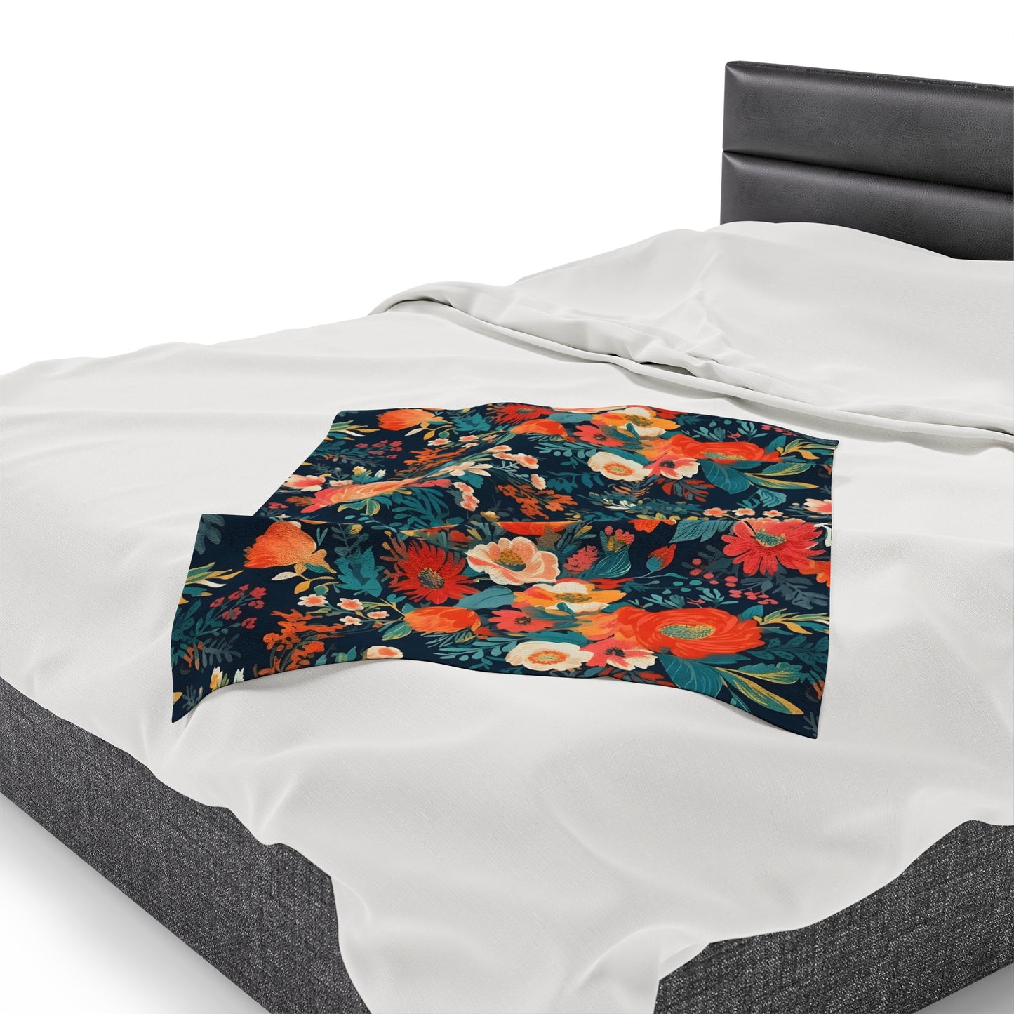 Vibrant Floral Plush Blanket