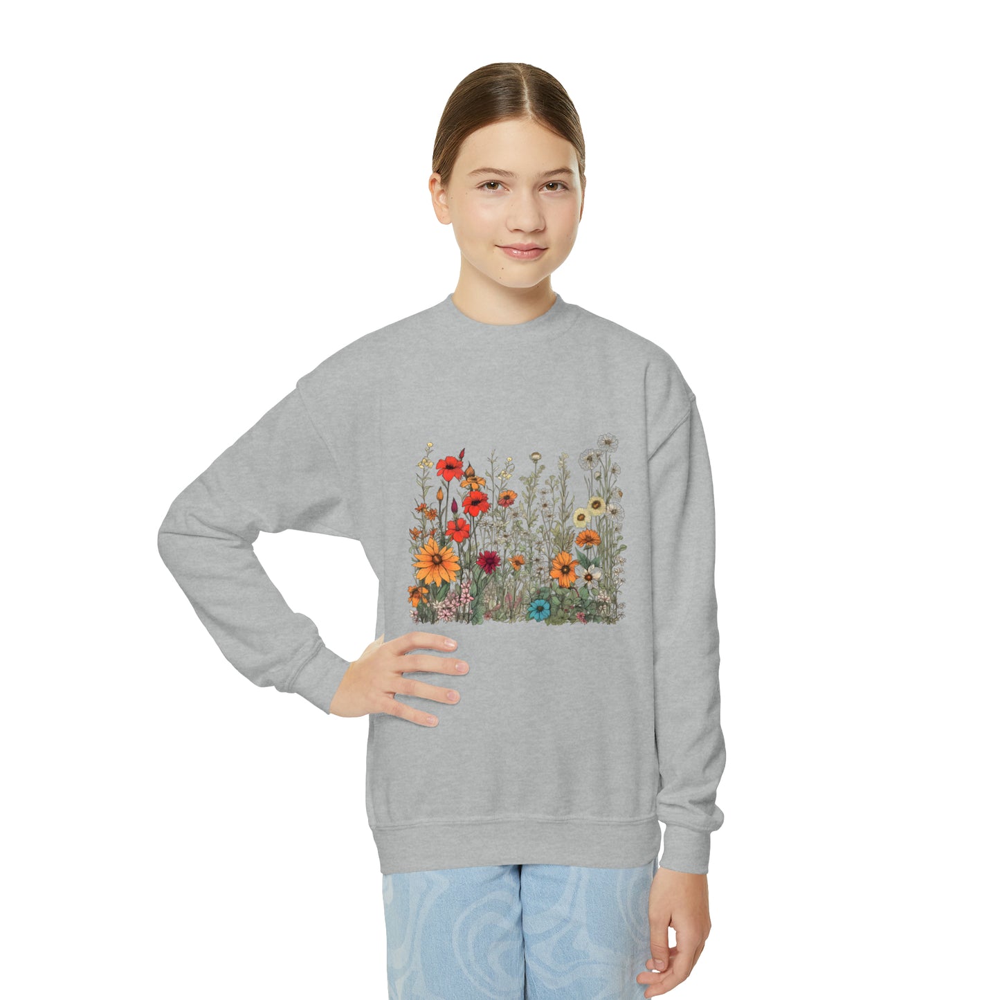 Vintage-Inspired Wildflowers Sweatshirt (Youth)