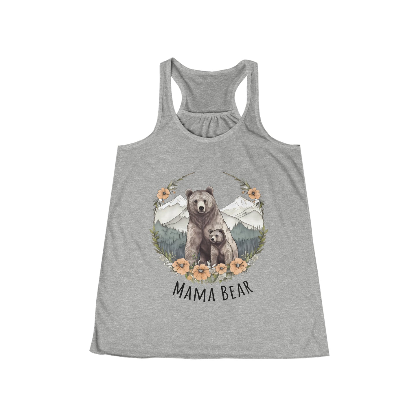 Mama Bear Flowy Racerback Tank (Women's)