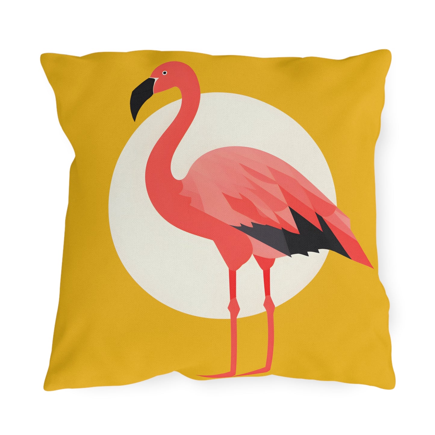 Flamingo and Moon Outdoor Pillows