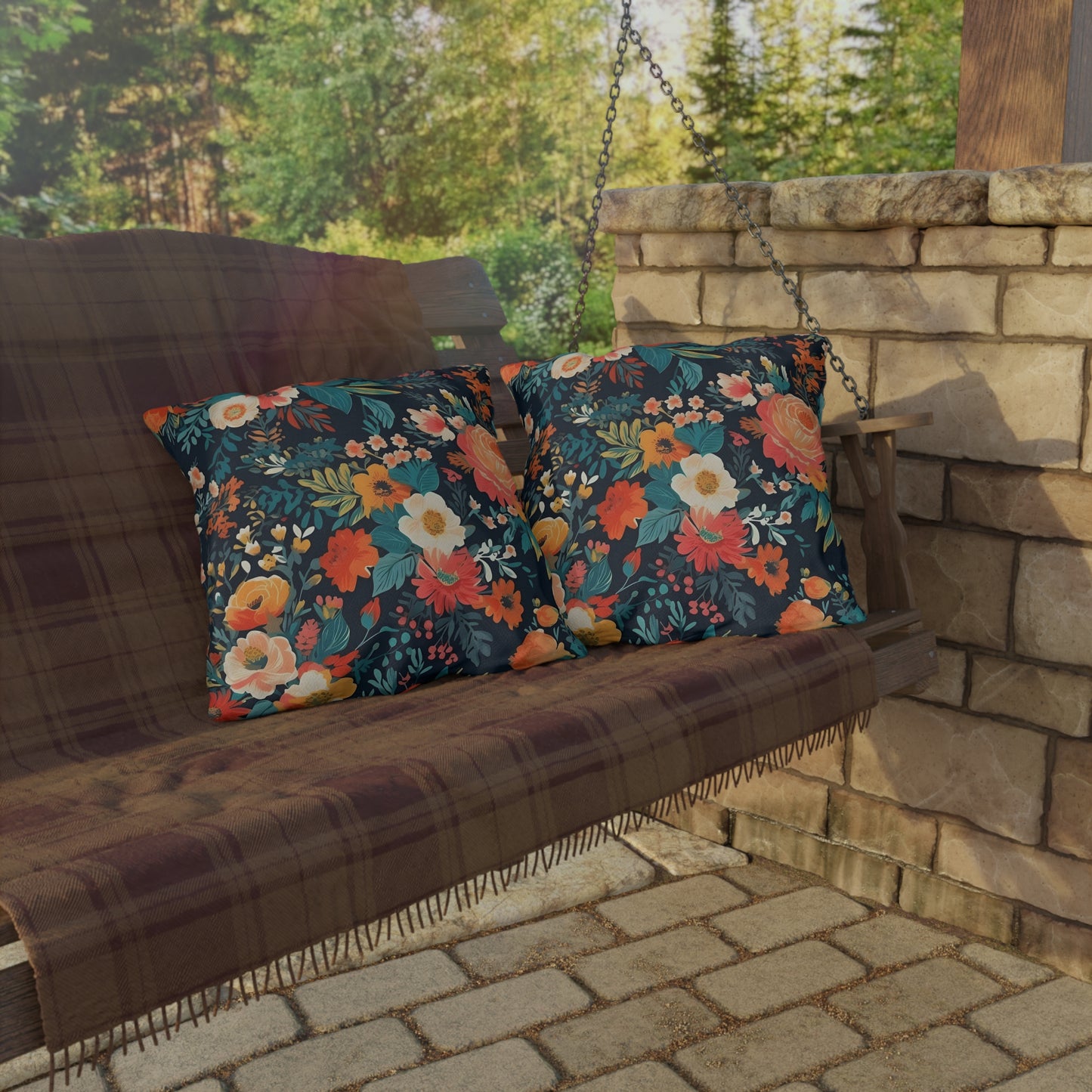 Vibrant Floral Outdoor Pillows