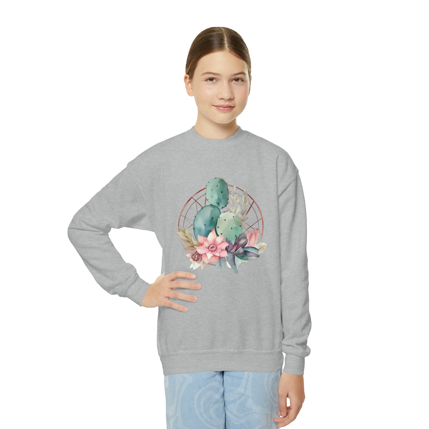 Watercolor Cactus Sweatshirt (Youth)