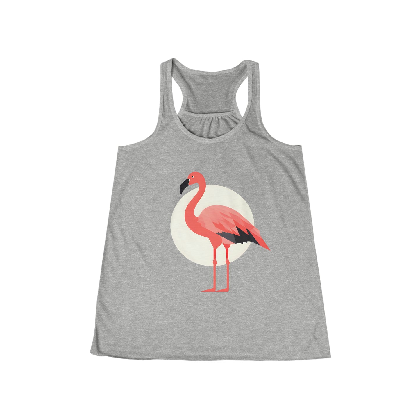 Flamingo and Moon Flowy Racerback Tank (Women's)