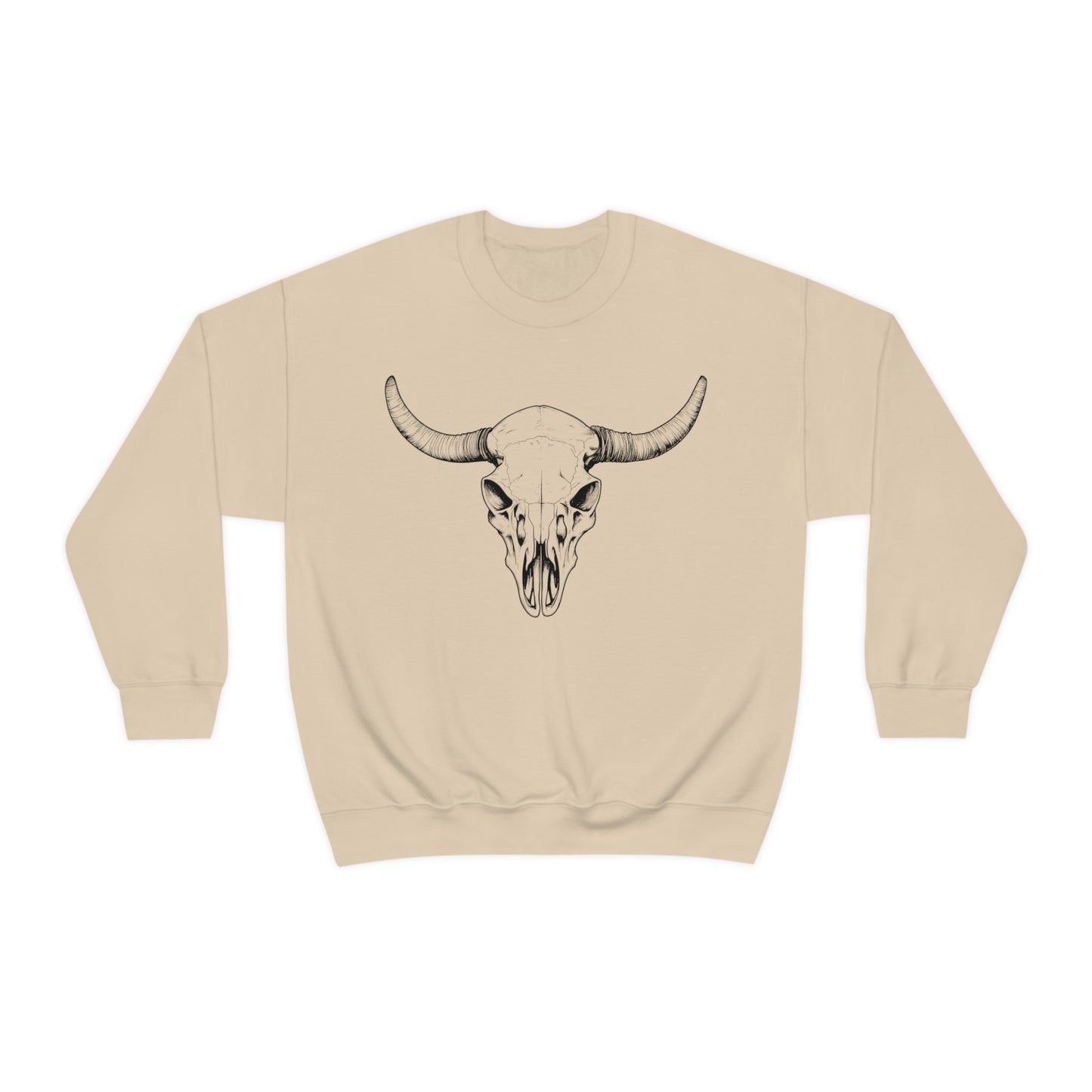 Bull Horn Heavy Blend Crewneck Sweatshirt (Unisex)