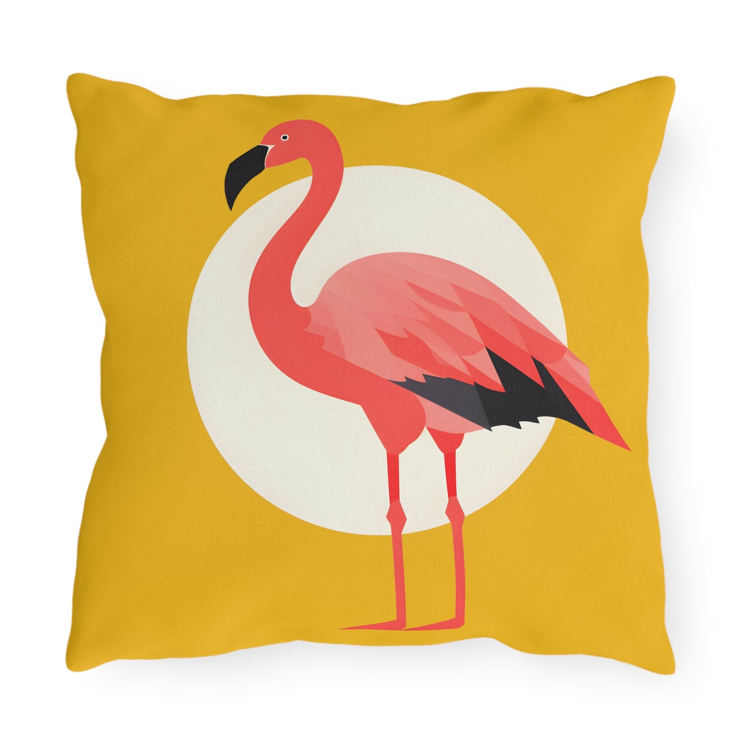 Flamingo and Moon Outdoor Pillows